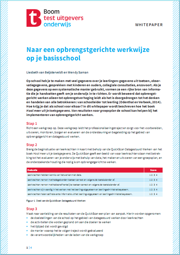 Gratis whitepaper: 'Naar een opbrengstgerichte werkwijze op je basisschool'