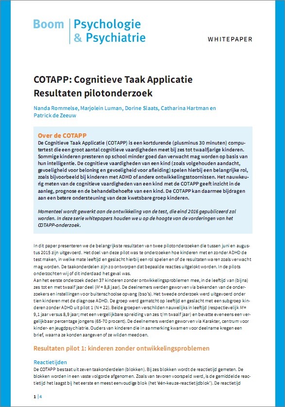 Gratis whitepaper: Pilotonderzoek Cognitieve Taak Applicatie