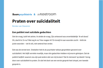 Praten over suïcidaliteit