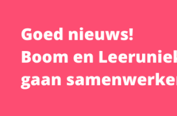 Goed nieuws! Boom en Leeruniek gaan samenwerken