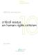 Critical Essays on Human Rights Criticism