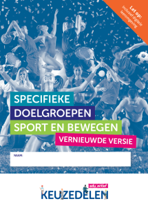 Keuzedeel Specifieke doelgroepen sport en bewegen | combipakket