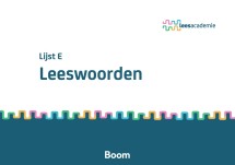 Leeswoordenlijst Pakket E