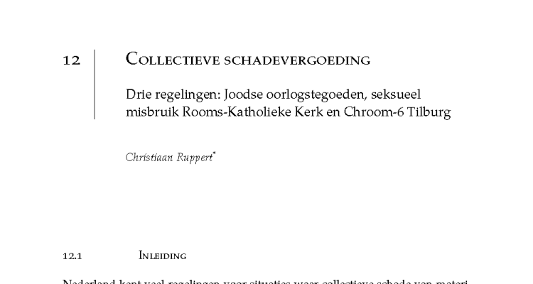 Hoofdstuk 12: Collectieve schadevergoeding