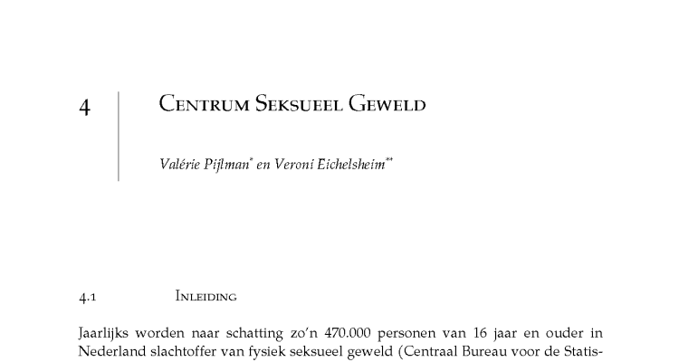 Hoofdstuk 4: Centrum Seksueel Geweld
