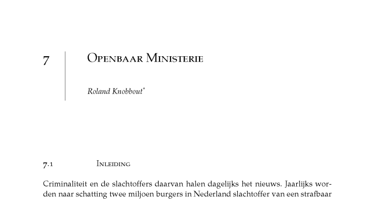 Hoofdstuk 7: Openbaar Ministerie